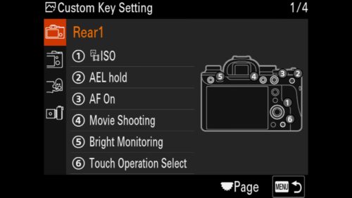 Customizing Sony a1 Rear Buttons 1