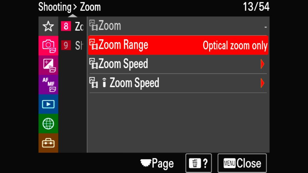 Clear Image Zoom for Sony a1