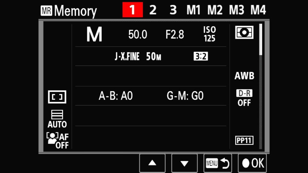 Using Memory Recall Function Sony a1