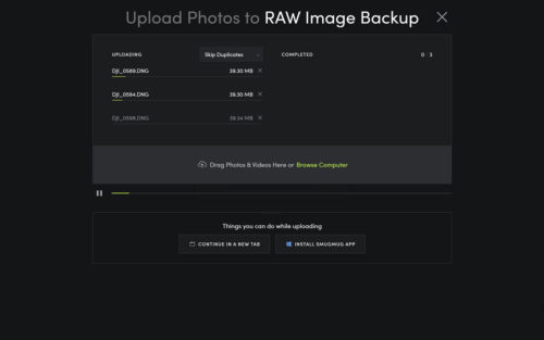 RAW Image Backup with SmugMug