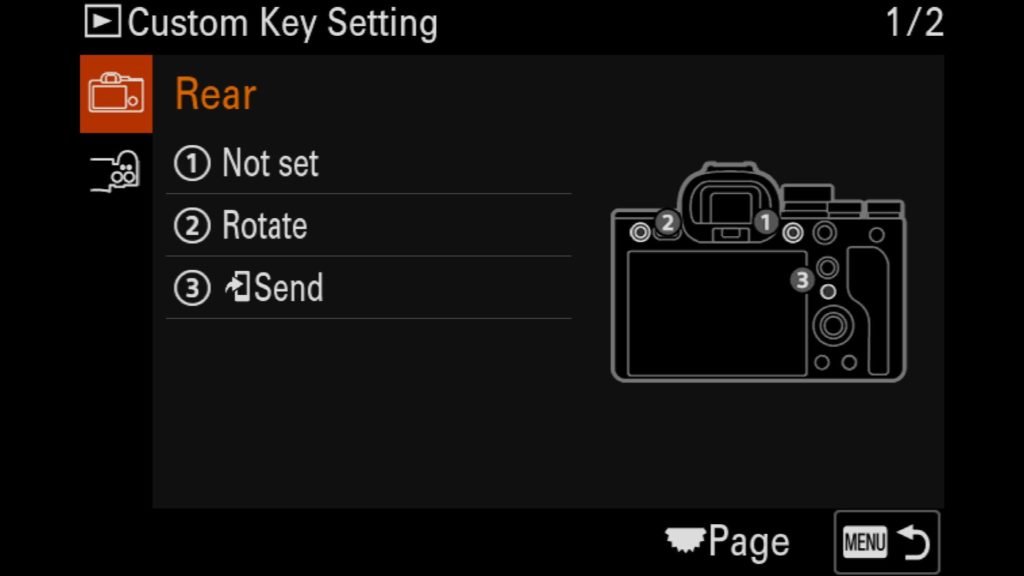 Sony a7R V Customize Key - Rear