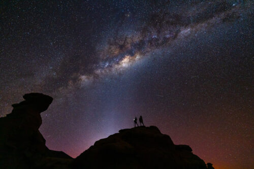 Photographers photographing the Milky Way in Bolivia during an Astro Photo Workshop