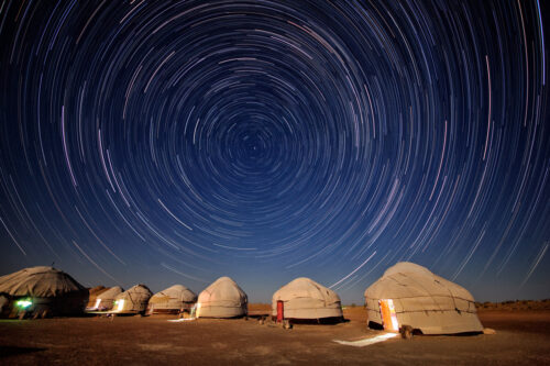 Star Trails Over Ger's in Mongolia Mongolian Photo Workshop Adventure with Colby Brown