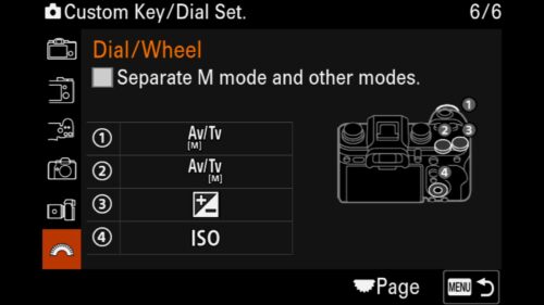 Custom Key and Dial set options for the Sony a1 II by Colby Brown