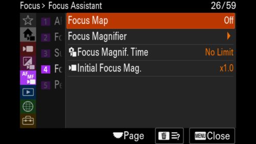 Focus Map - Another new feature to the a1 II is the Focus Map for shooting video.