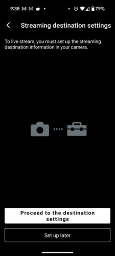 Step 3 - Click the "Proceed to the destination settings" button where you need to input the streaming protocol from Youtube, RTMP/RTMPS, or SRT. Hit "Next" when you are done.