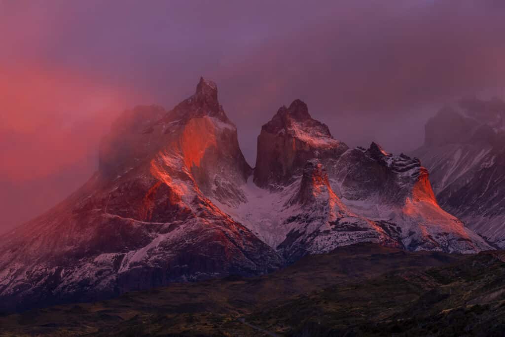 Snowy-Sunrise-Torres-del-Paine
